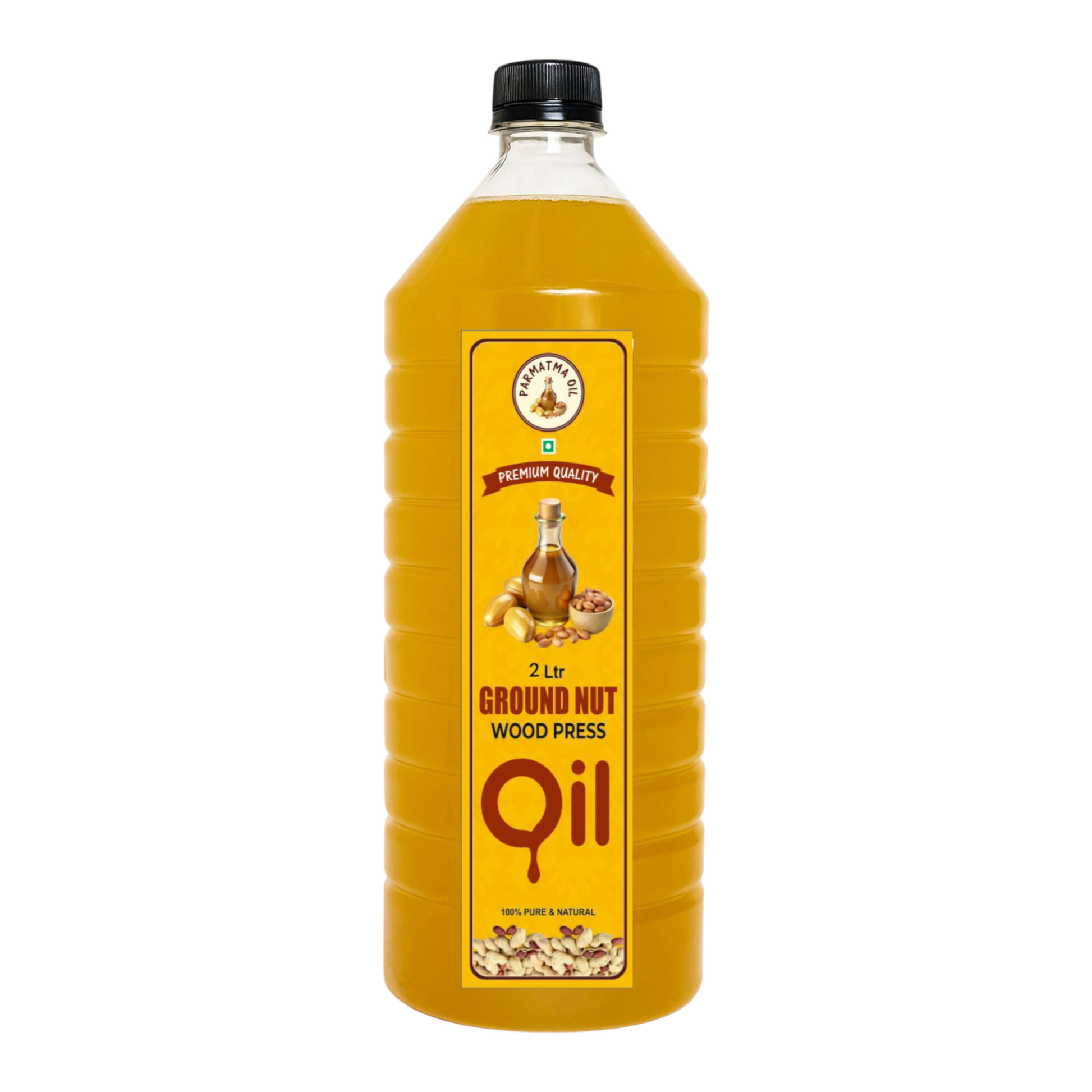 Ground Nut Oil 2 Lit (Wood Pressed Oil)~(Coupon code-AUTHENTIC02)