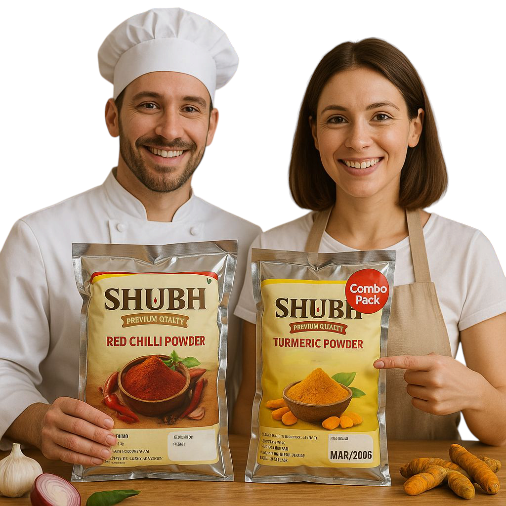Combo Pack Red Chilli Powder 500g & Turmeric Powder 500g ~(Coupon code-AUTHENTIC02)