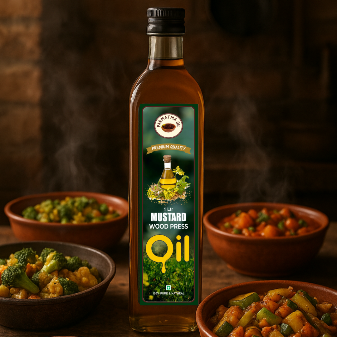 Black Mustard oil 1 lit  (Wood Pressed oil)~(Coupon code-AUTHENTIC02)