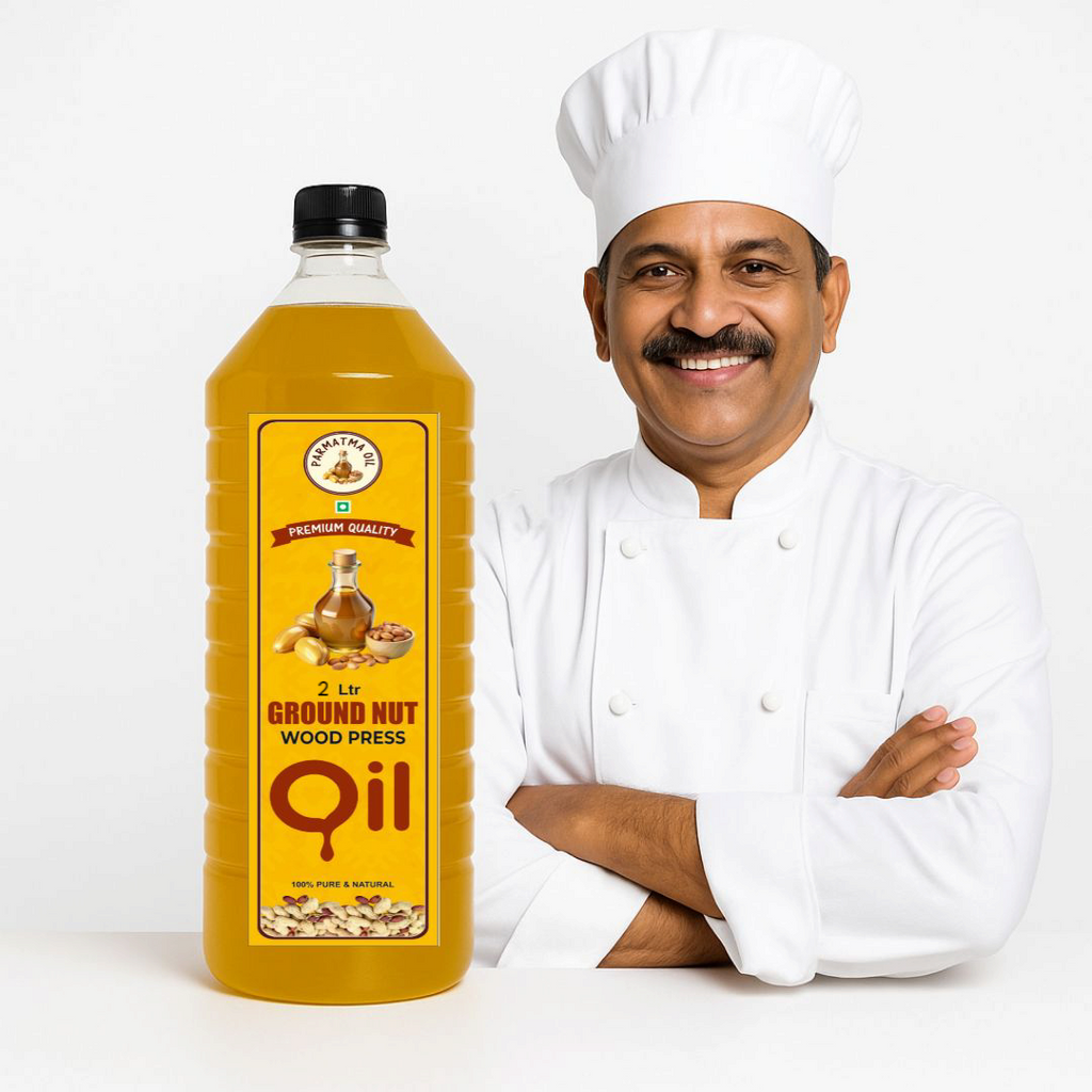 Ground Nut Oil 2 Lit (Wood Pressed Oil)~(Coupon code-AUTHENTIC02)