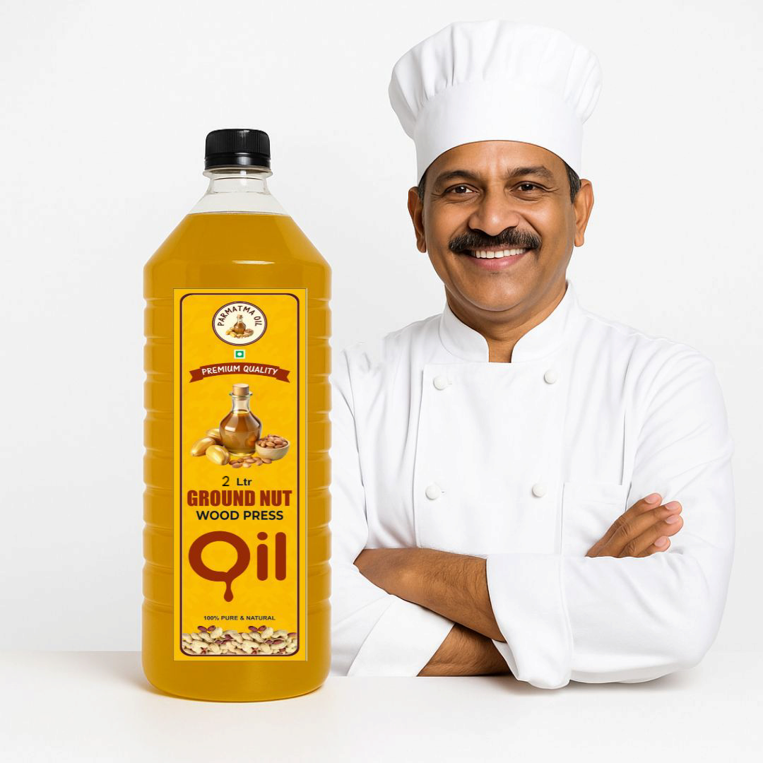 Ground Nut Oil 2 Lit (Wood Pressed Oil)~(Coupon code-AUTHENTIC02)