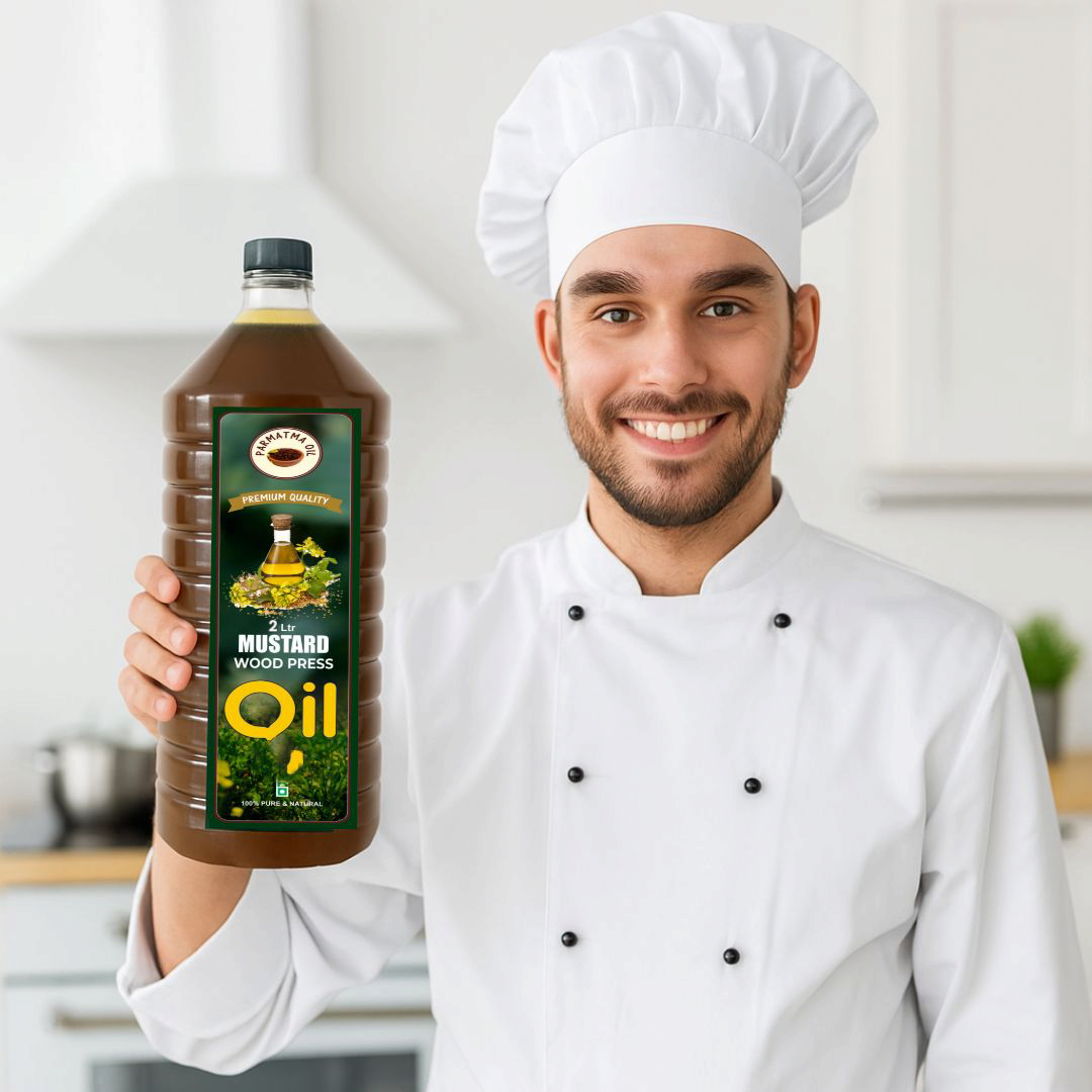 Mustard Oil 2 Lit (Wood Pressed Oil)~(Coupon Code - AUTHENTIC02)