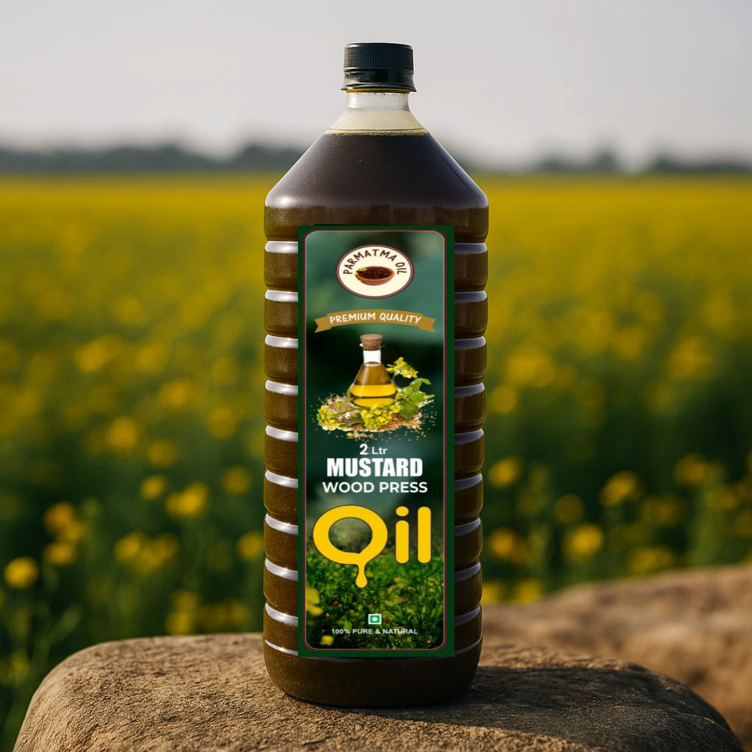 Mustard Oil 2 Lit (Wood Pressed Oil)~(Coupon Code - AUTHENTIC02)