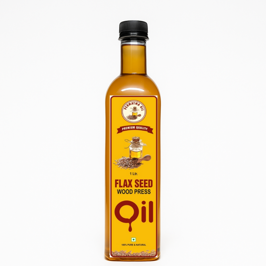 Flax Oil 1 Lit (Wood Pressed Oil)~(Coupon code-AUTHENTIC02)