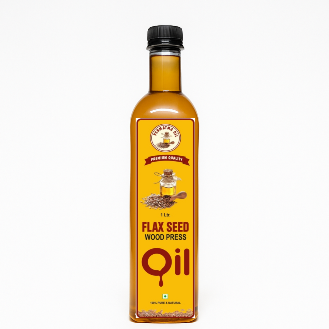 Flax Oil 1 Lit (Wood Pressed Oil)~(Coupon code-AUTHENTIC02)