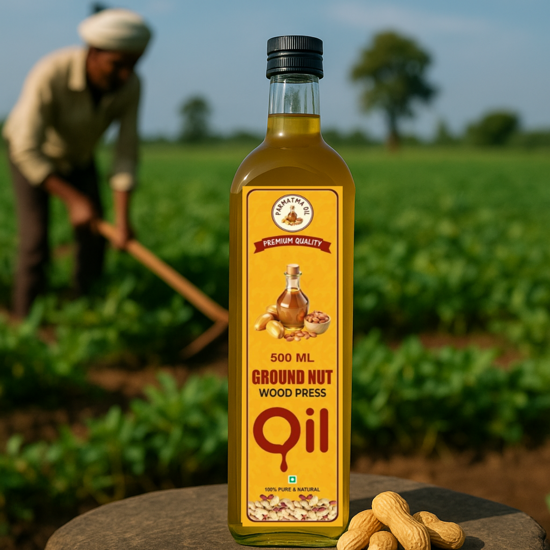 Ground Nut 500ml (Wood Pressed Oil)~(Coupon code-AUTHENTIC01)