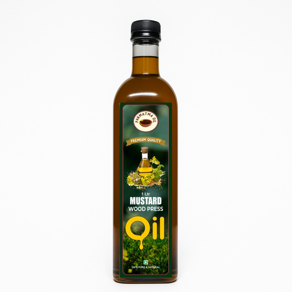 Black Mustard oil 1 lit  (Wood Pressed oil)~(Coupon code-AUTHENTIC02)